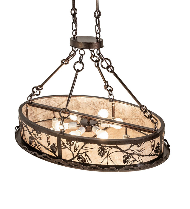 Meyda Tiffany 273841 Eight Light Pendant, Copper Vein