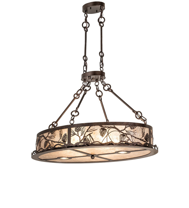 Meyda Tiffany 273841 Eight Light Pendant, Copper Vein