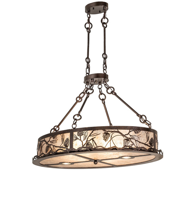 Meyda Tiffany 273841 Eight Light Pendant, Copper Vein