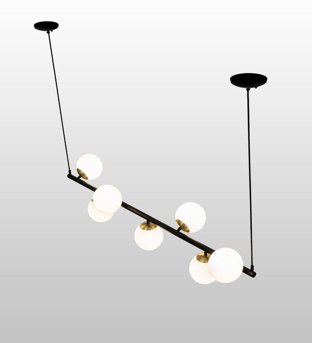 Meyda Tiffany 274291 Seven Light Island Pendant, Solar Black