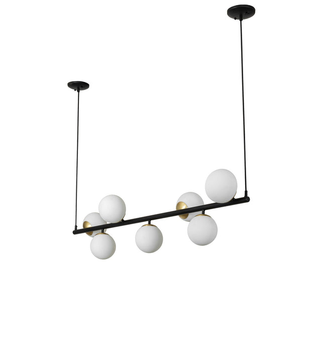 Meyda Tiffany 274291 Seven Light Island Pendant, Solar Black
