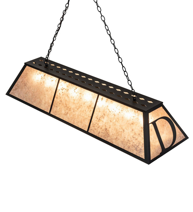 Meyda Tiffany 274660 Nine Light Pendant, Black Satin Wrought Iron