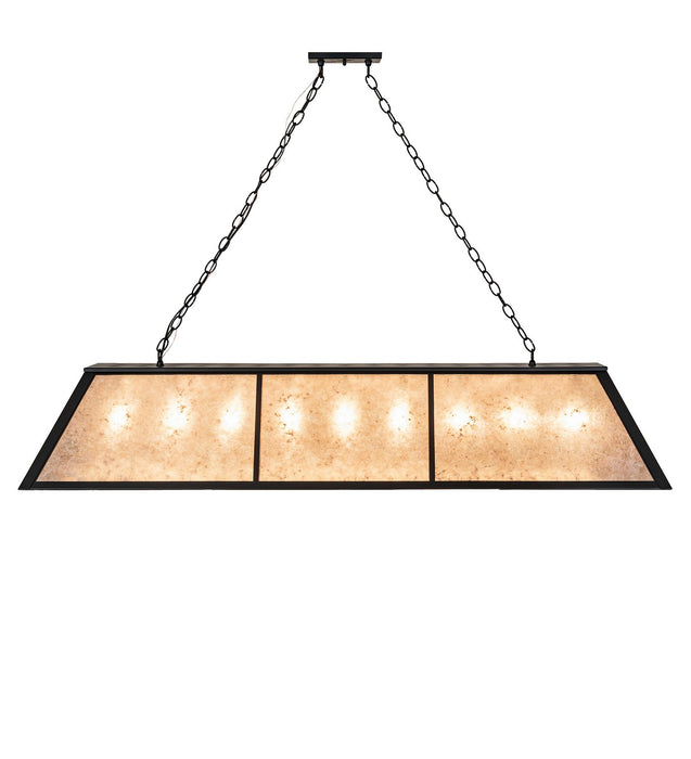 Meyda Tiffany 274660 Nine Light Pendant, Black Satin Wrought Iron