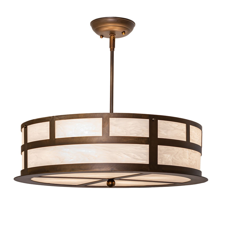Meyda Tiffany 274912 Four Light Pendant, Antique Copper
