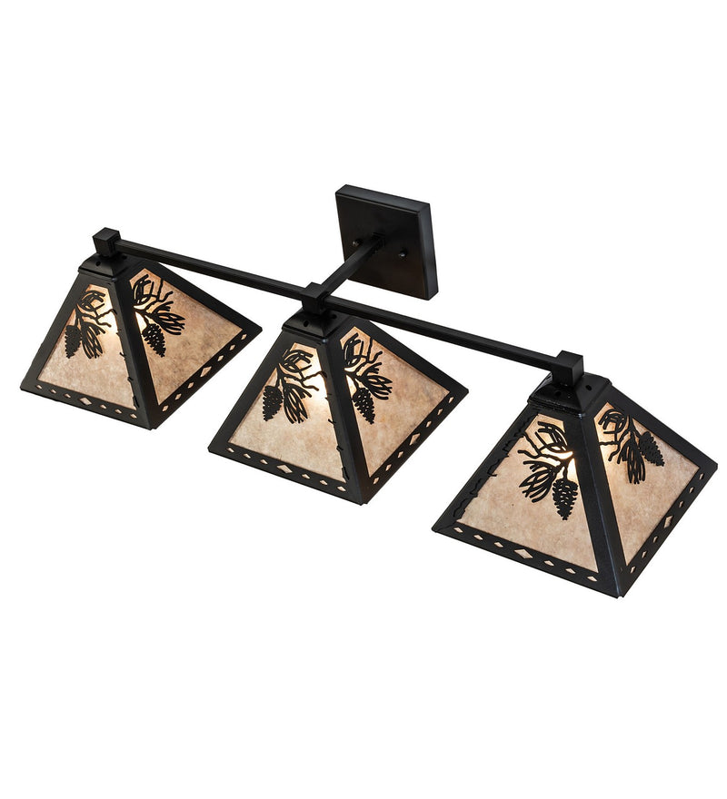 Meyda Tiffany 275046 Three Light Wall Sconce, Textured Black