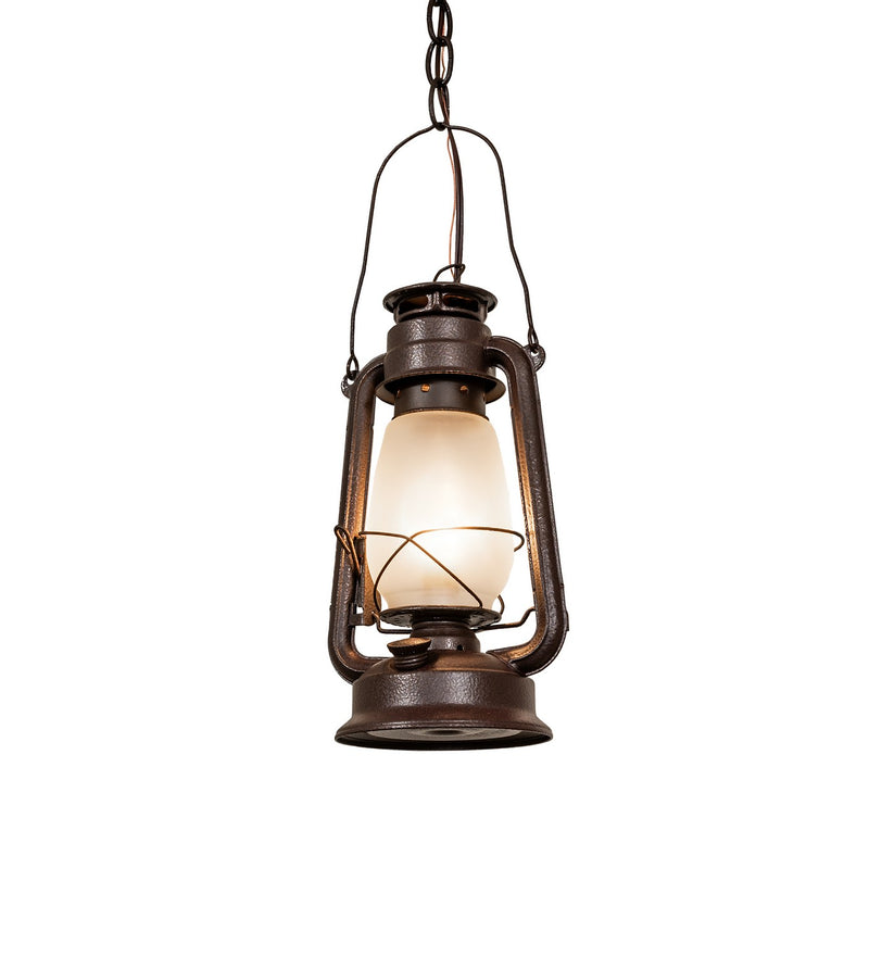 Meyda Tiffany 275780 One Light Mini Pendant, Distressed Rust