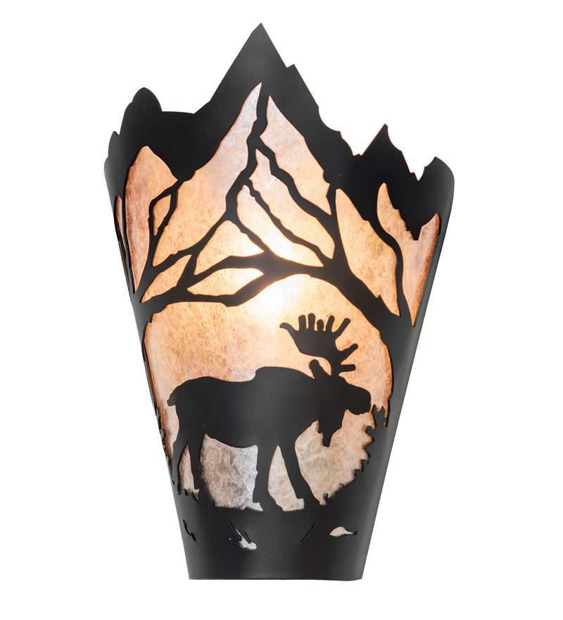 Meyda Tiffany 276375 One Light Wall Sconce, Solar Black
