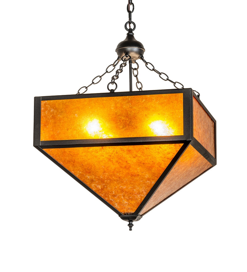 Meyda Tiffany 277277 Four Light Pendant, Textured Black