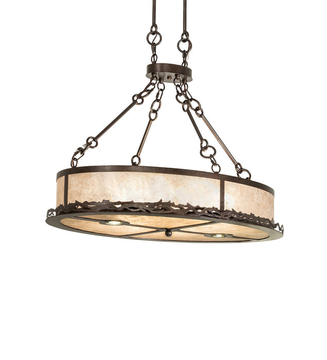 Meyda Tiffany 278203 Eight Light Pendant, Copper Vein