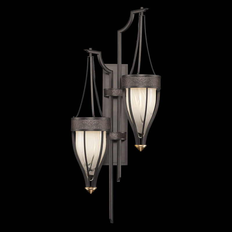 Fine Art 100041-711 Two Light Wall Sconce, Black