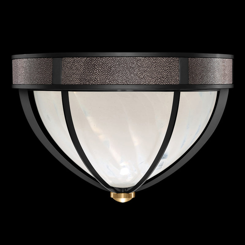 Fine Art 100042-111 Three Light Flush Mount, Black
