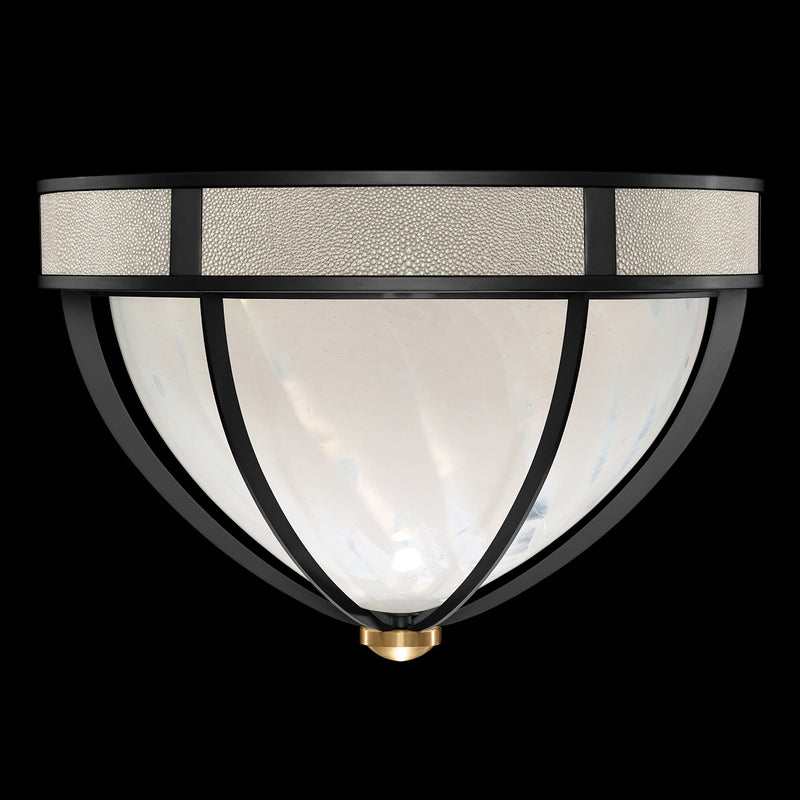 Fine Art 100042-112 Three Light Flush Mount, Black