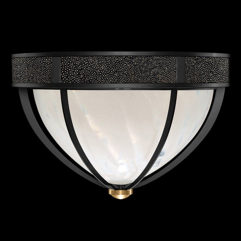 Fine Art 100042-113 Three Light Flush Mount, Black