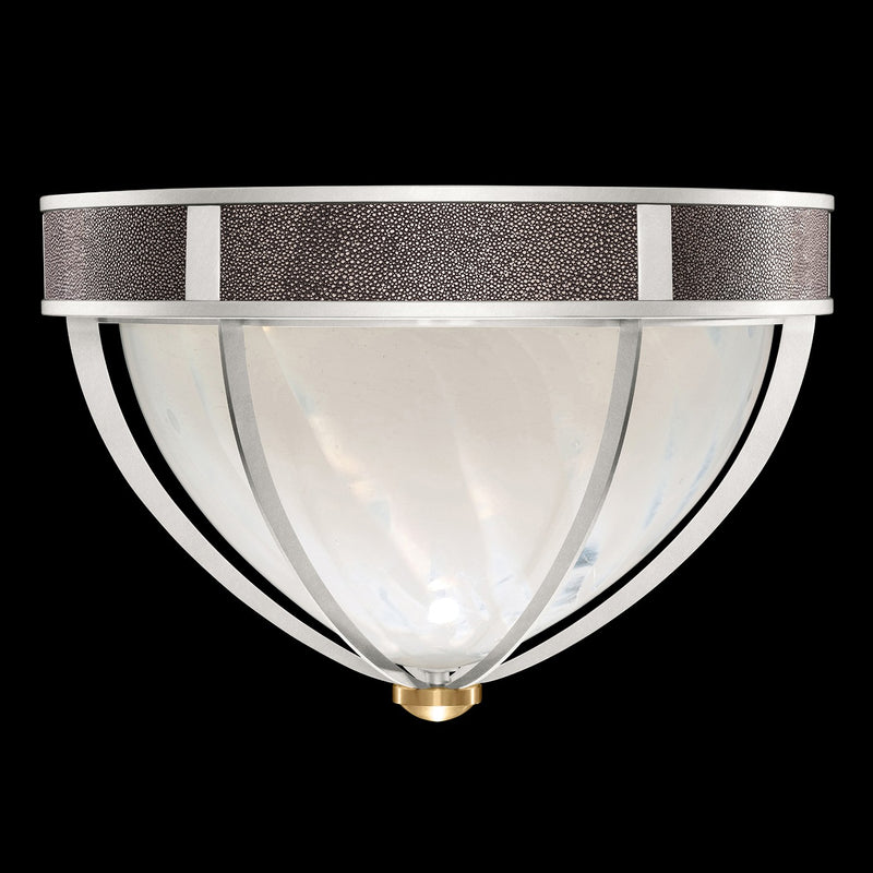 Fine Art 100042-411 Three Light Flush Mount, Silver