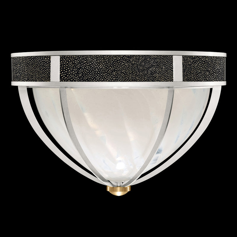 Fine Art 100042-413 Three Light Flush Mount, Silver