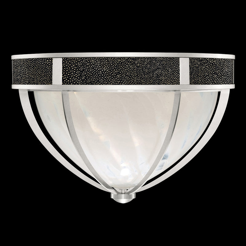 Fine Art 100042-423 Three Light Flush Mount, Silver