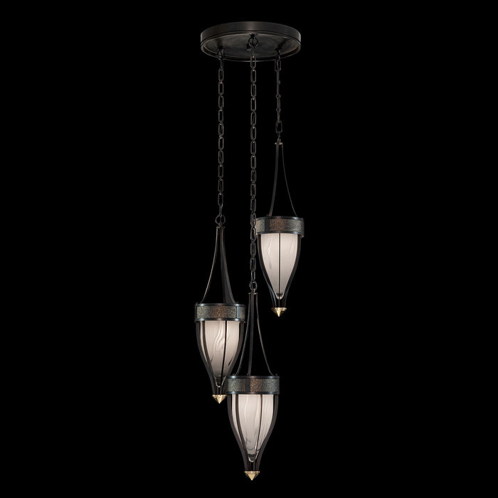 Fine Art 100044-113 Three Light Pendant, Black