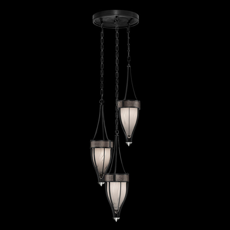 Fine Art 100044-121 Three Light Pendant, Black