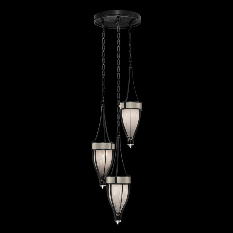 Fine Art 100044-122 Three Light Pendant, Black