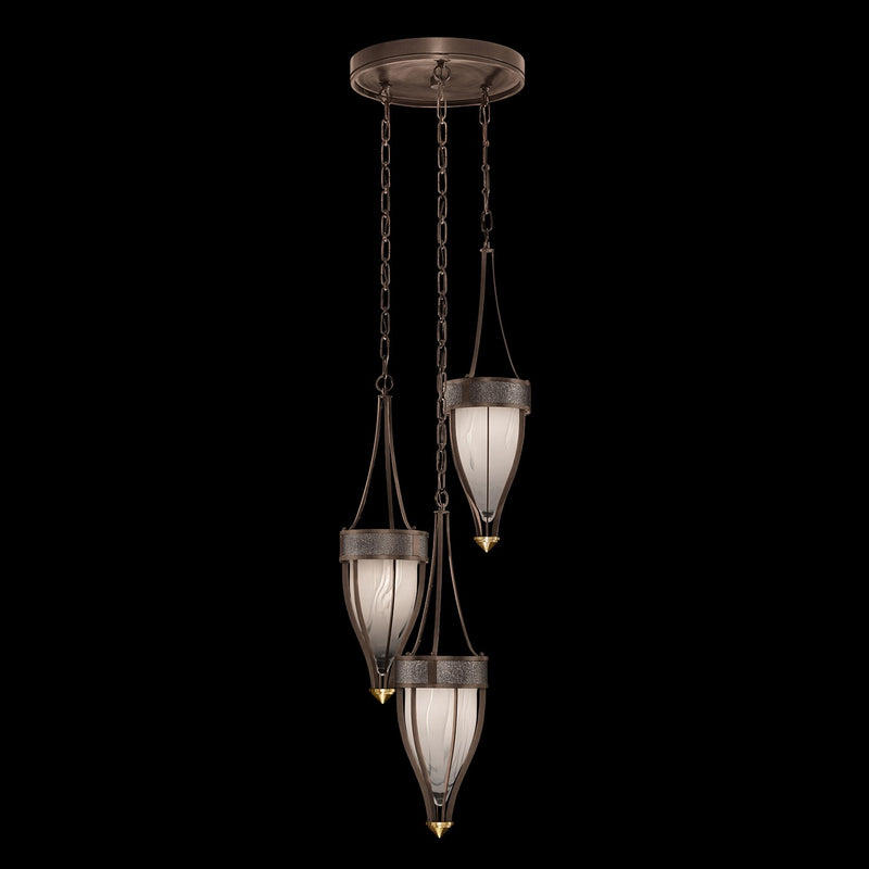 Fine Art 100044-211 Three Light Pendant, Bronze