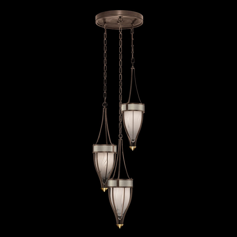 Fine Art 100044-212 Three Light Pendant, Bronze