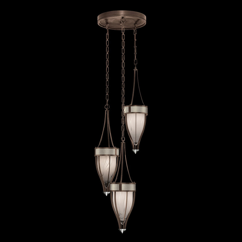 Fine Art 100044-222 Three Light Pendant, Bronze