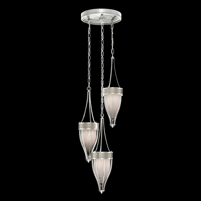 Fine Art 100044-422 Three Light Pendant, Silver