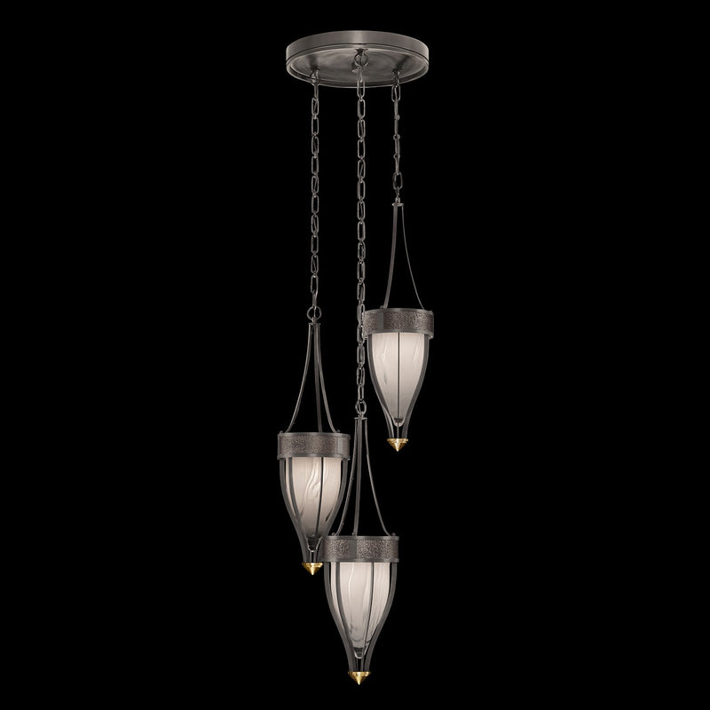 Fine Art 100044-711 Three Light Pendant, Black