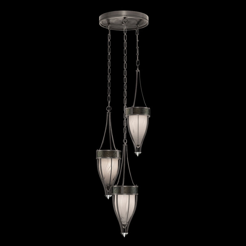 Fine Art 100044-723 Three Light Pendant, Black