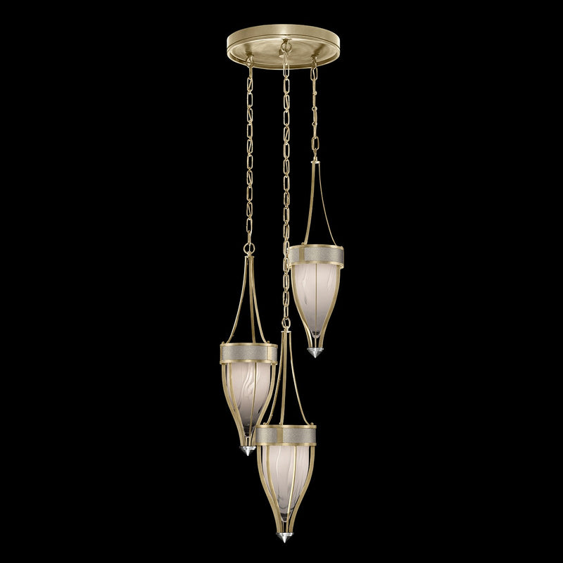 Fine Art 100044-522 Three Light Pendant, Gold