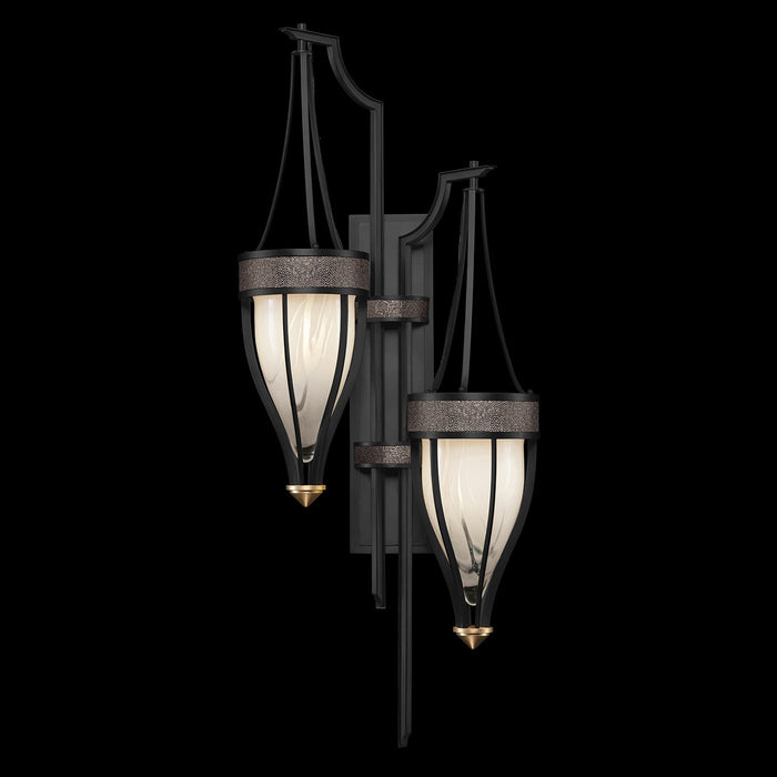Fine Art 100046-111 Two Light Wall Sconce, Black
