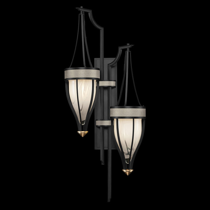 Fine Art 100046-112 Two Light Wall Sconce, Black