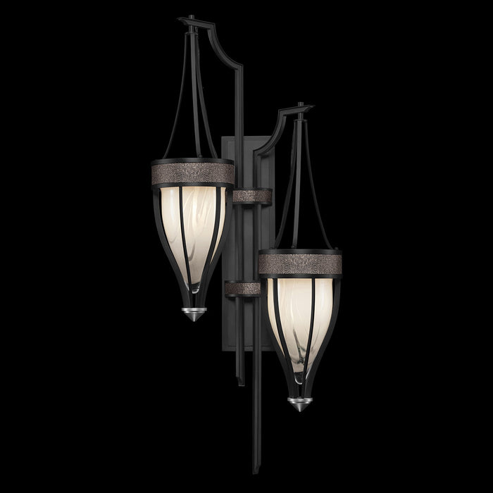 Fine Art 100046-121 Two Light Wall Sconce, Black