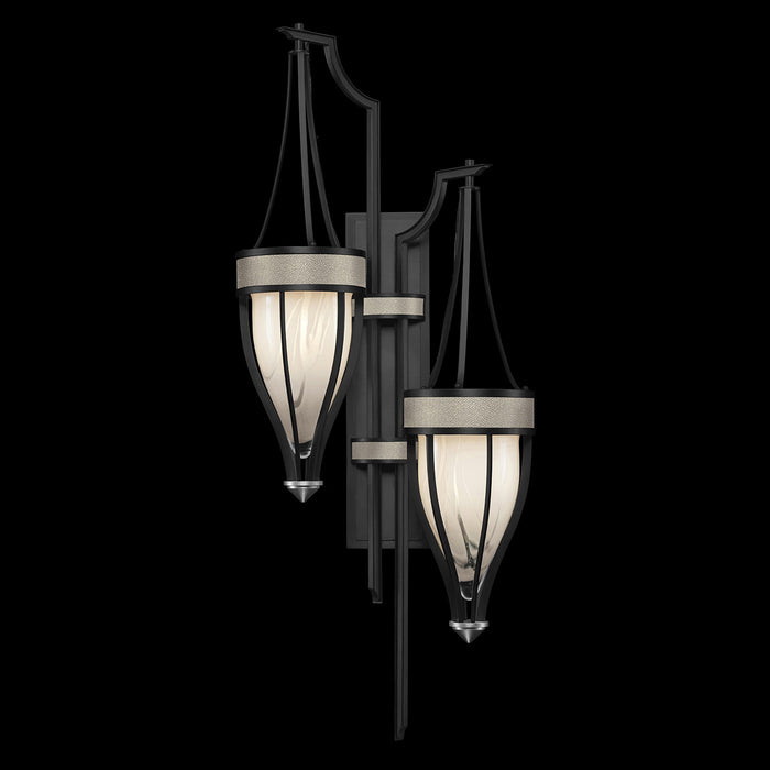 Fine Art 100046-122 Two Light Wall Sconce, Black