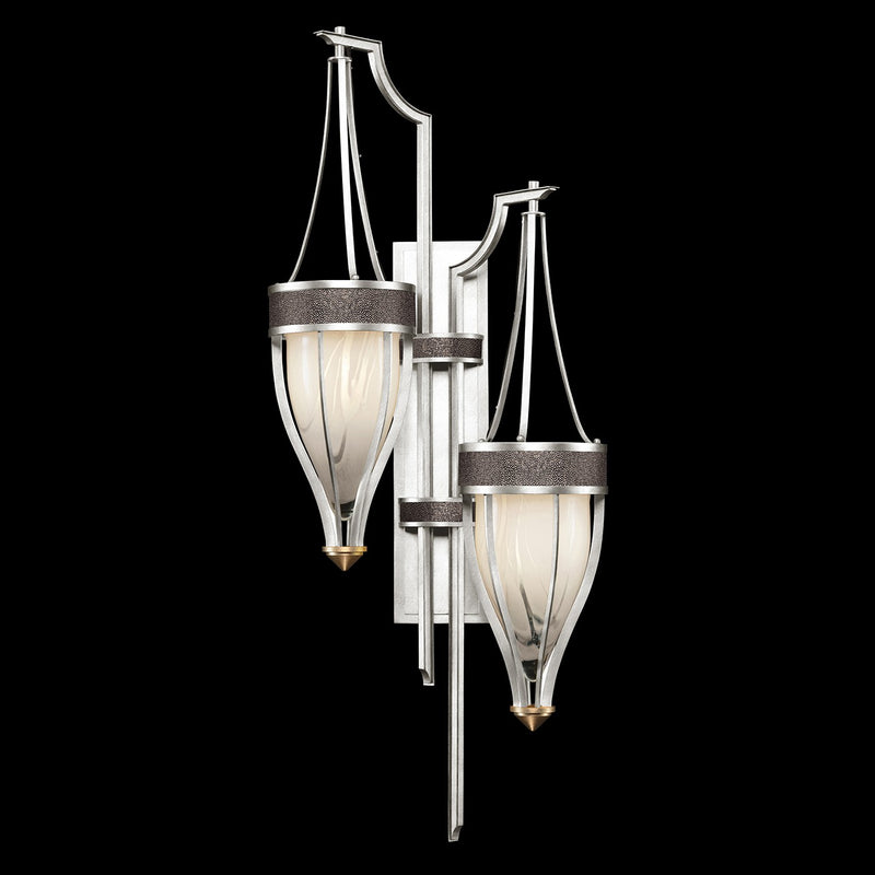 Fine Art 100046-411 Two Light Wall Sconce, Silver