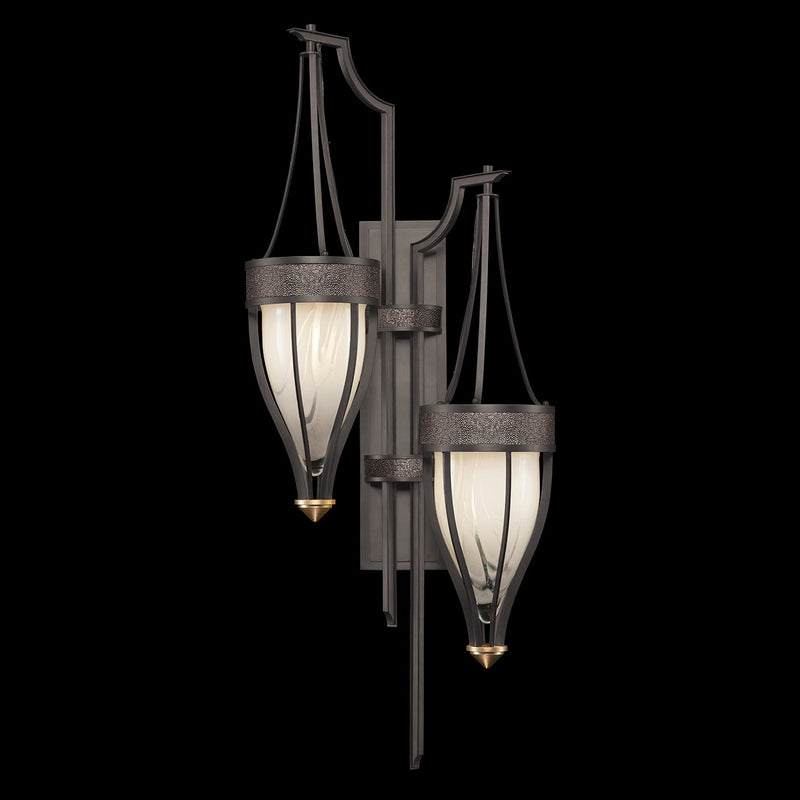 Fine Art 100046-711 Two Light Wall Sconce, Black