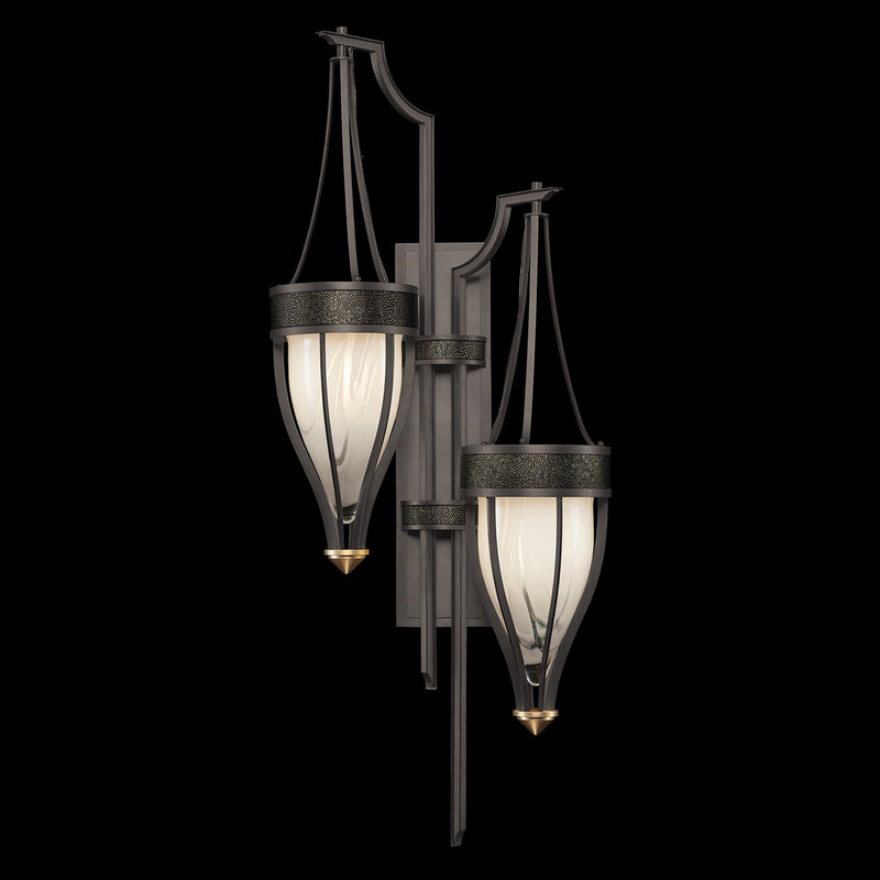 Fine Art 100046-713 Two Light Wall Sconce, Black
