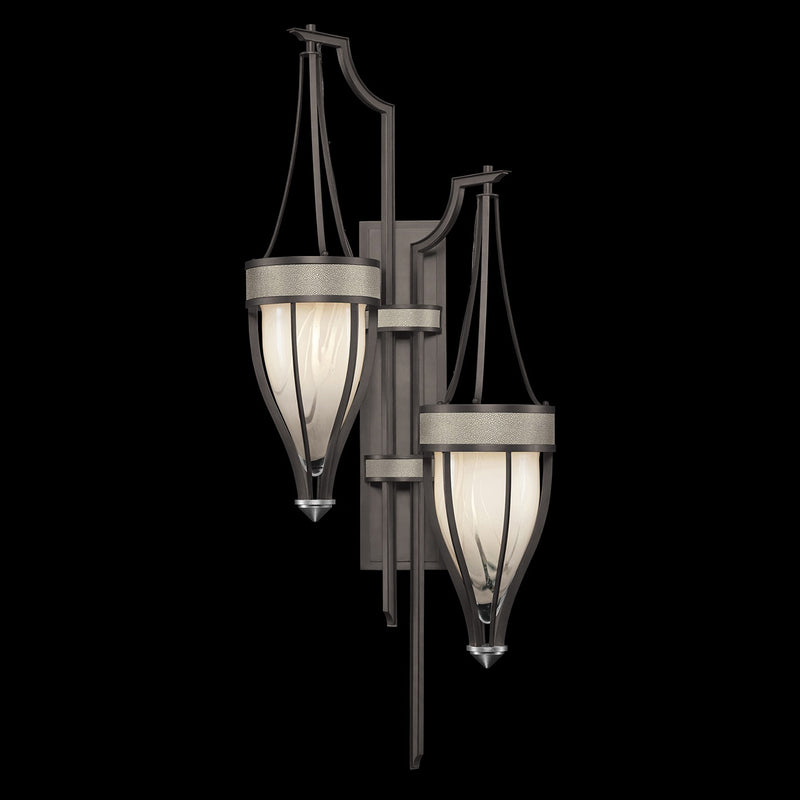 Fine Art 100046-722 Two Light Wall Sconce, Black