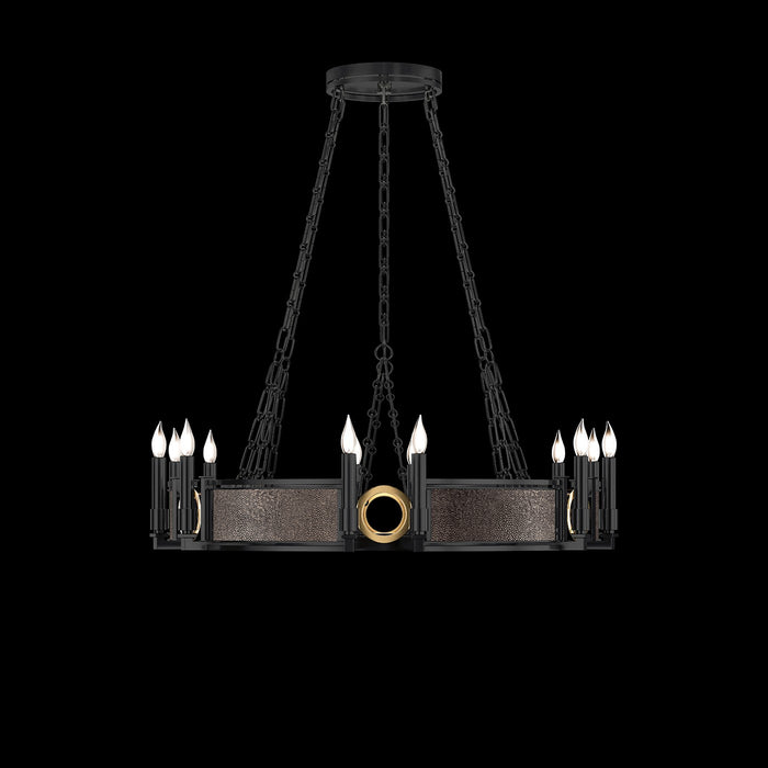Fine Art 100047-111 12 Light Chandelier, Black