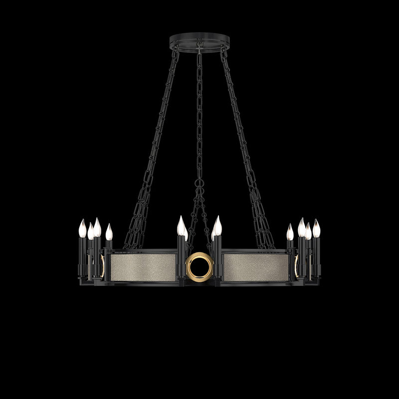 Fine Art 100047-112 12 Light Chandelier, Black