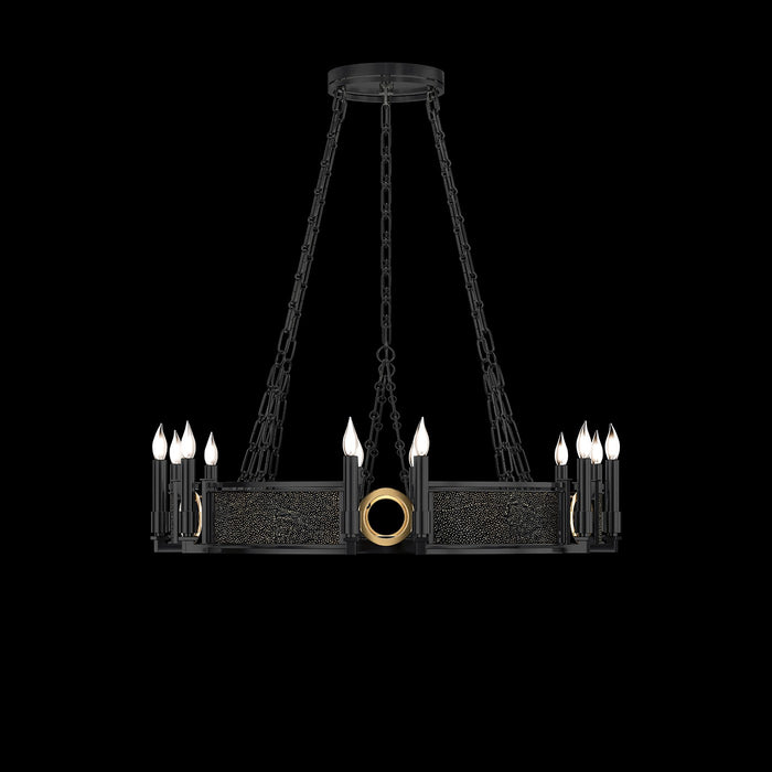 Fine Art 100047-113 12 Light Chandelier, Black