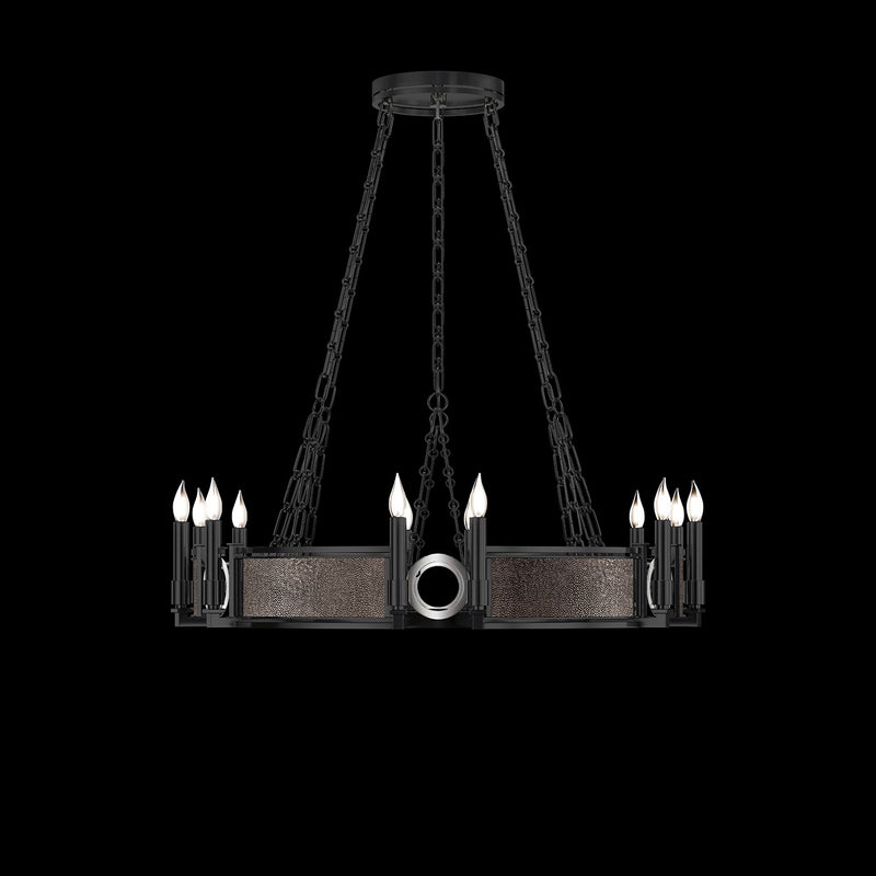 Fine Art 100047-121 12 Light Chandelier, Black