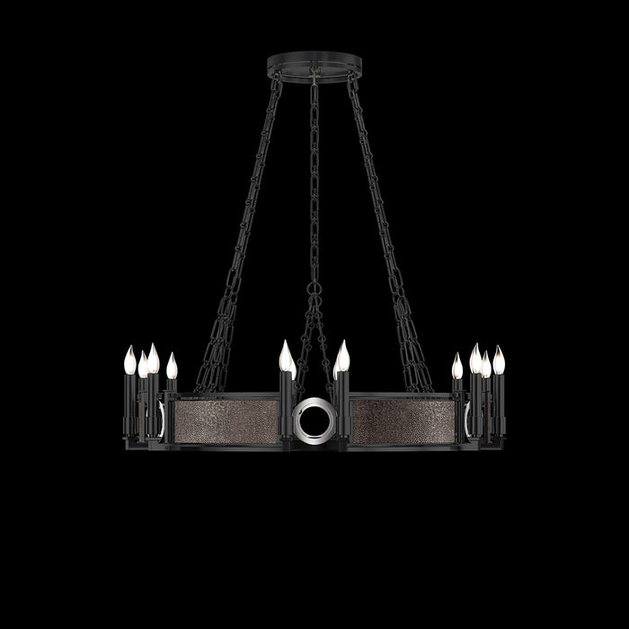 Fine Art 100047-121 12 Light Chandelier, Black