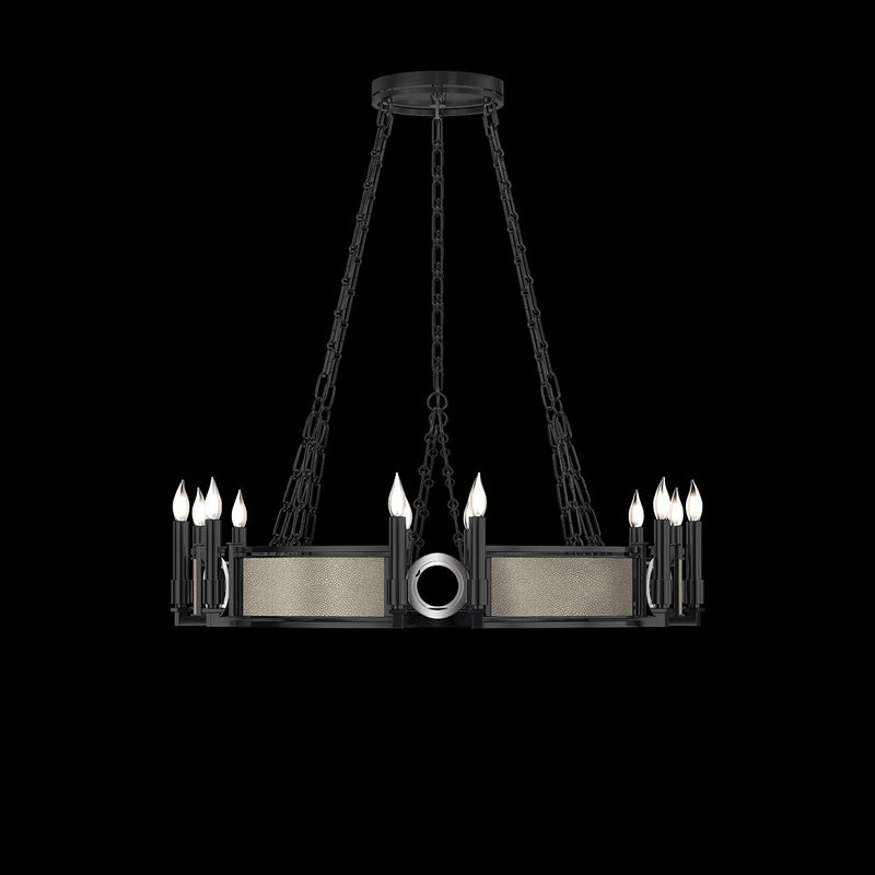 Fine Art 100047-122 12 Light Chandelier, Black