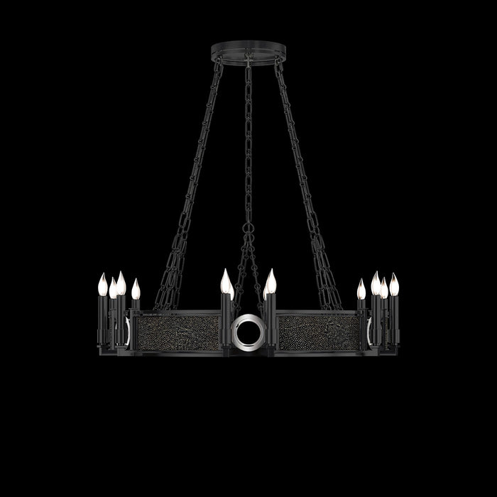 Fine Art 100047-123 12 Light Chandelier, Black