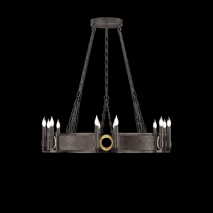 Fine Art 100047-711 12 Light Chandelier, Black
