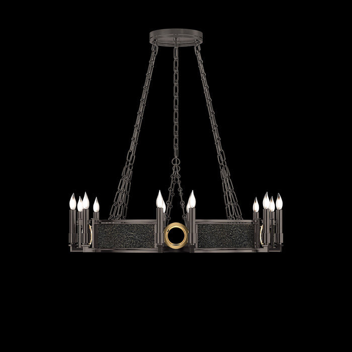 Fine Art 100047-713 12 Light Chandelier, Black