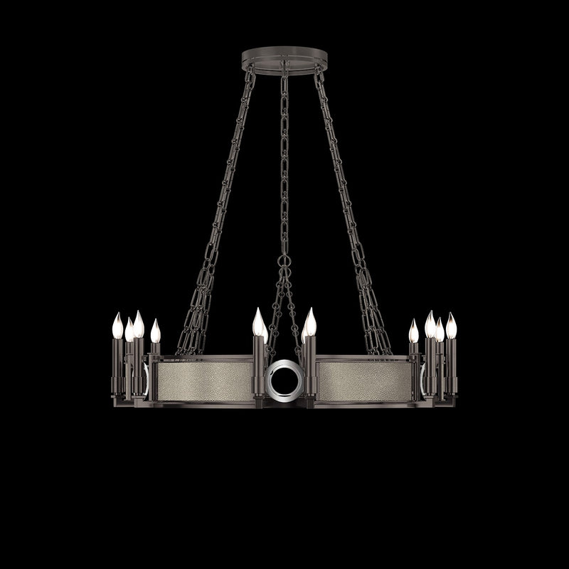 Fine Art 100047-722 12 Light Chandelier, Black