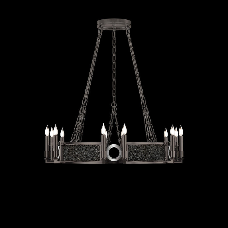 Fine Art 100047-723 12 Light Chandelier, Black