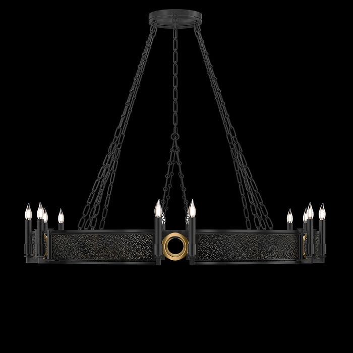 Fine Art 100048-113 12 Light Chandelier, Black